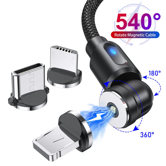540° Magnetic Fast-Charge Cable