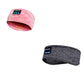 Bluetooth Sleep Headphones Headbands in pink and gray. Best sleep headphone band with soft fabric and built-in speakers for bedtime use.