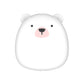 Front view of polar bear USB Rechargeable Hand Warmer, designed for warmth and portability in outdoor settings.
