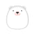Front view of polar bear USB Rechargeable Hand Warmer, designed for warmth and portability in outdoor settings.