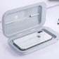 Gray UV Phone Sanitizer Box open with smartphone inside, showing internal UV-C light bar uv phone sanitizer box end