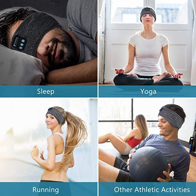 Versatile Sleep Headphones Headband for sleep, yoga, running, and fitness, combining comfort with wireless audio functionality.