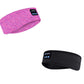 Bluetooth Sleep Headphones Headbands in purple-pink and black. Best sleep headphone band for wireless music and sleep support.